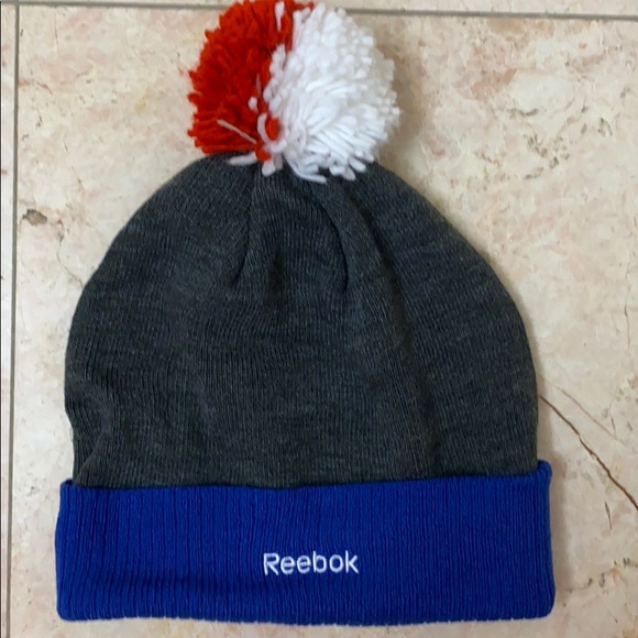 NWT Gray New York Rangers Pom Reebok Hat Beanie - Picture 3 of 6